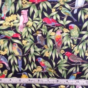 Birds in Paradise on navy b/g by Nutex Birds in Paradise on navy b/g by Nutex